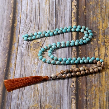 YUOKIAA Nature Stone Necklace Women 108 Beads 8mm Beaded Necklace Yoga Meditation Jewelry Long Tassel Necklaces Wholesale
YUOKIAA Nature Stone Necklace Women 108 Beads 8mm Beaded Necklace Yoga Meditation Jewelry Long Tassel Necklaces Wholesale