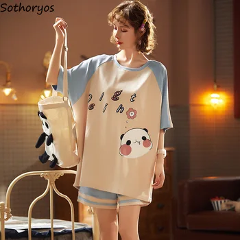 Pajama Sets Women Summer Printed Thin Breathable Short Sleeve Home Wear New Womens Elegant Leisure Korean Style Loose Large Size
Pajama Sets Women Summer Printed Thin Breathable Short Sleeve Home Wear New Womens Elegant Leisure Korean Style Loose Large Size