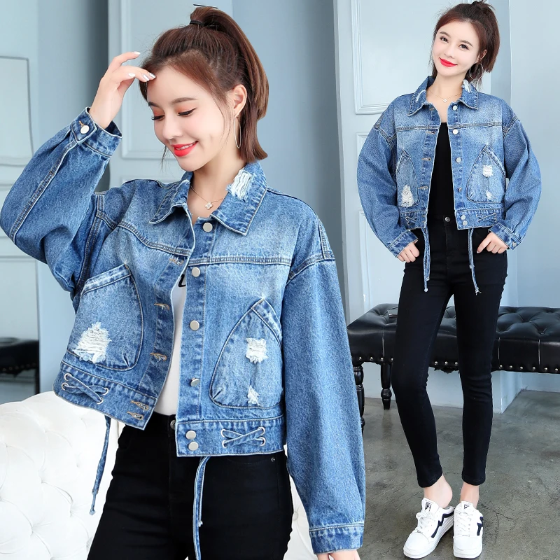 2019 New Ladies Ripped Denim Jackets Loose Fit Jeans Coat Classical Jackets Coats Short Autumn Casual Female Jackets Women
2019 New Ladies Ripped Denim Jackets Loose Fit Jeans Coat Classical Jackets Coats Short Autumn Casual Female Jackets Women