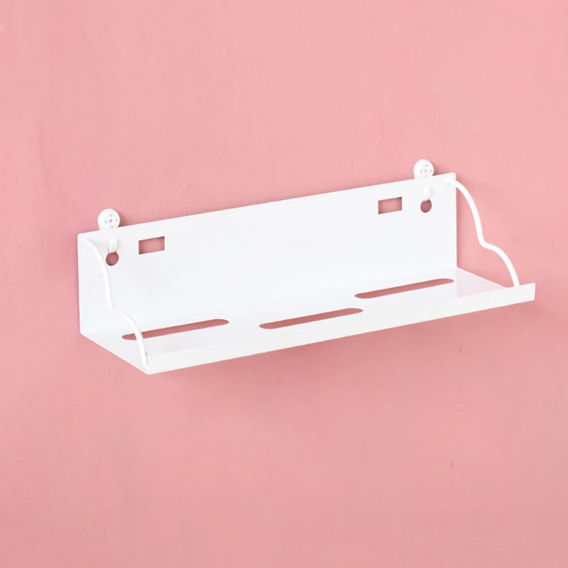 Iron Wooden Wall Shelf Storage Rack Wall Shelves Orgenizer Kitchen Bathroom