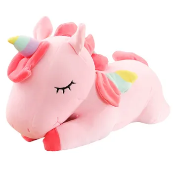 

Unicorn Toy Plush Soft Stuffed Animal Unicorn Horse Doll Rainbow Glowing Wings Cartoon Flying Horse Sleeping Gift