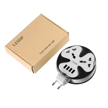 LESHP Power Strip with 2 Outlets 4 USB Ports 5V 4A with 6ft Cable Smart Charging Over-current Over-voltage Protection
LESHP Power Strip with 2 Outlets 4 USB Ports 5V 4A with 6ft Cable Smart Charging Over-current Over-voltage Protection