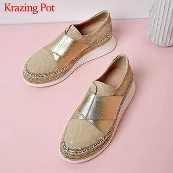 Krazing pot fashion print genuine leather sneaker round toe thick bottom slip on loafers maide streetwear vulcanized shoes L05
Krazing pot fashion print genuine leather sneaker round toe thick bottom slip on loafers maide streetwear vulcanized shoes L05