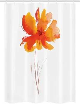 Watercolor Flower Stall Shower Curtain Single Poppy Flower on Plain Clear Background Nature Inspired Romantic Fabric Bathroom
Watercolor Flower Stall Shower Curtain Single Poppy Flower on Plain Clear Background Nature Inspired Romantic Fabric Bathroom