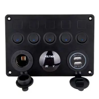 Universal 12V Digital Voltmeter Dual USB Port Outlet Combination Waterproof For BMW Car Marine Boat LED Rocker Switch Pane
Universal 12V Digital Voltmeter Dual USB Port Outlet Combination Waterproof For BMW Car Marine Boat LED Rocker Switch Pane