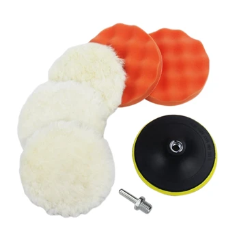 Wool Automotive Polishing Sponge 6 Inch 7Pcs Beauty Waxing Set Car Polishing Disc Pad Tools for Car Polisher Adapter
Wool Automotive Polishing Sponge 6 Inch 7Pcs Beauty Waxing Set Car Polishing Disc Pad Tools for Car Polisher Adapter