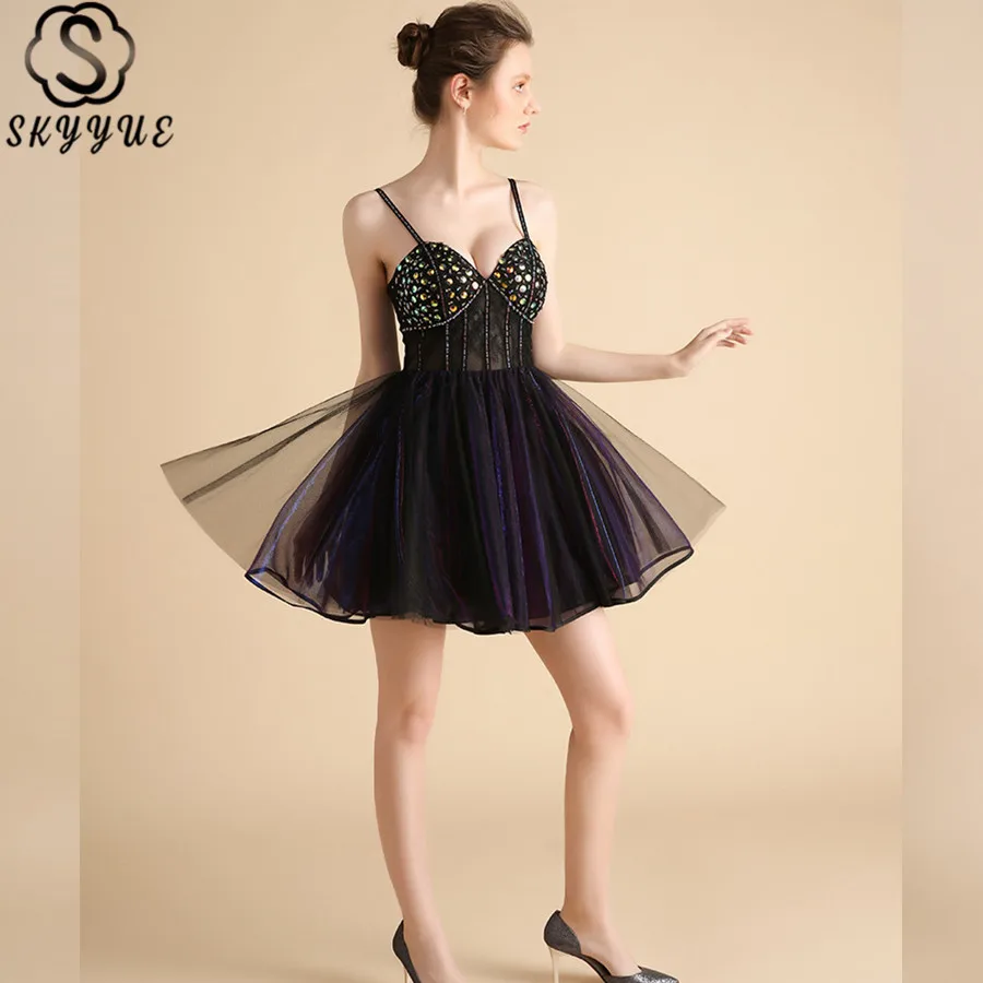 Skkyue Sequin Sleeveless Evening Gown Crystal Robe De Soiree 2019 Sling Short A-line Evening Dresses V-Neck Formal Dress H049
Skkyue Sequin Sleeveless Evening Gown Crystal Robe De Soiree 2019 Sling Short A-line Evening Dresses V-Neck Formal Dress H049