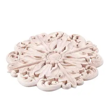 New Rubber Wood Carved Round Applique Furniture Natural Unpainted For Home Decoration Vintage #C
New Rubber Wood Carved Round Applique Furniture Natural Unpainted For Home Decoration Vintage #C