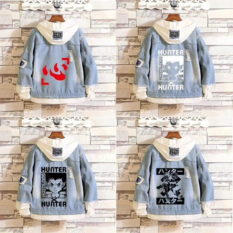 Hunter Isaac Nitro Hunter Anime Men and Women Couples Hole Denim Jacket Spring and Autumn New Jeans Hooded Jacket Coats
Hunter Isaac Nitro Hunter Anime Men and Women Couples Hole Denim Jacket Spring and Autumn New Jeans Hooded Jacket Coats