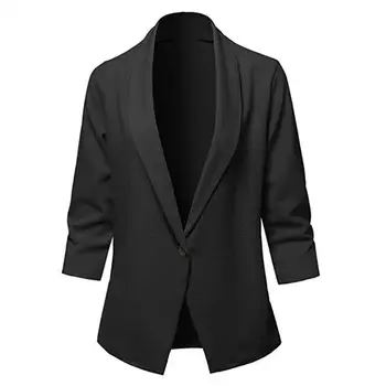 Chic Lady Lapel Solid Color Slim Fits 3/4 Sleeve Office Suit Jacket Coat Blazer
Chic Lady Lapel Solid Color Slim Fits 3/4 Sleeve Office Suit Jacket Coat Blazer