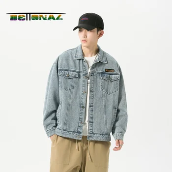 BETTONAL Autumn Unisex vintage denim jacket men coats Multiple pocket streetwear hip hop youth clothes male clothing Korea Japan
BETTONAL Autumn Unisex vintage denim jacket men coats Multiple pocket streetwear hip hop youth clothes male clothing Korea Japan
