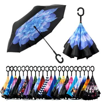 Smartlife Double Layer Inverted Umbrella with C-Shaped Handle, Anti-UV Waterproof Windproof Straight Umbrella for Outdoor
Smartlife Double Layer Inverted Umbrella with C-Shaped Handle, Anti-UV Waterproof Windproof Straight Umbrella for Outdoor