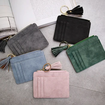 Slim Women Short Wallet Small Pu Leather Bag Credit Card Holders Thin Tassel Zipper Wallets Coin Pocket Clutch Fashion Bag 
Slim Women Short Wallet Small Pu Leather Bag Credit Card Holders Thin Tassel Zipper Wallets Coin Pocket Clutch Fashion Bag