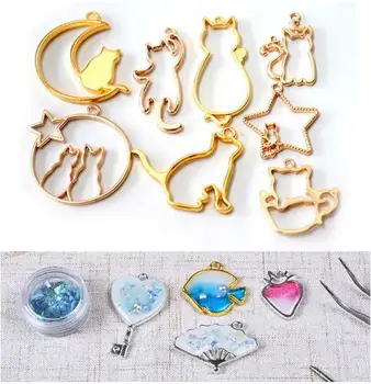 8Pcs DIY Cat Cabochon Setting Metal Photo Frame Pendants UV Resin Metal Molds for Epoxy Resin Charms DIY Jewelry Making Tools
8Pcs DIY Cat Cabochon Setting Metal Photo Frame Pendants UV Resin Metal Molds for Epoxy Resin Charms DIY Jewelry Making Tools