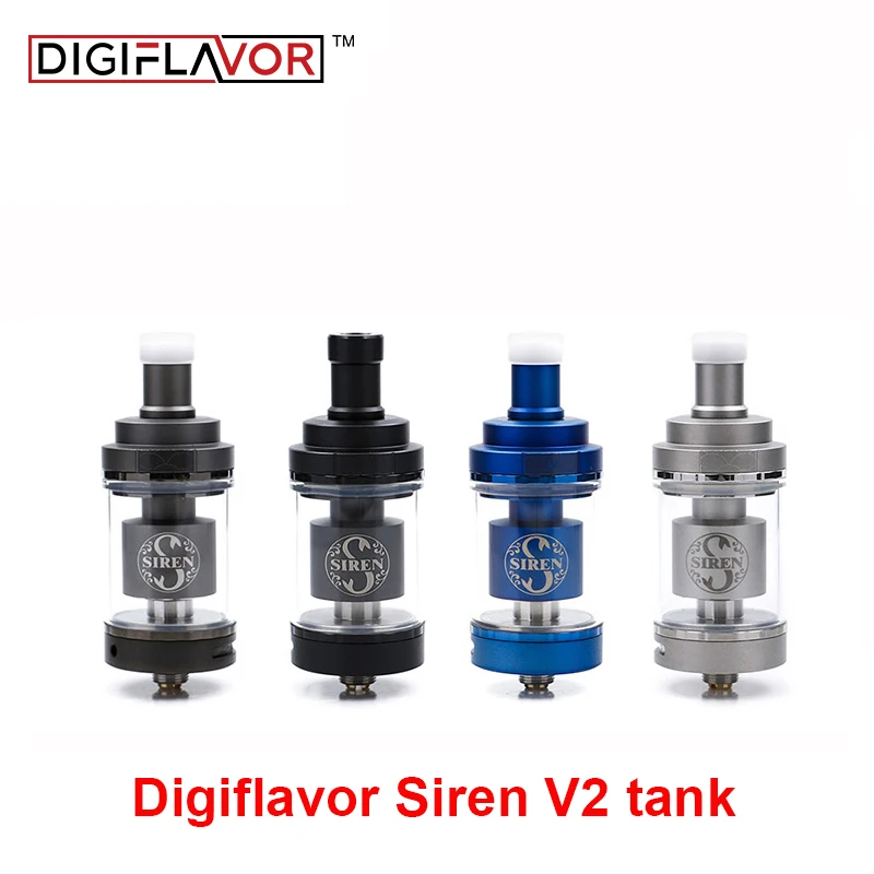 

Original Digiflavor Siren V2 GTA MTL Tank 24mm Version 4.5ml Genisis Tank Atomize updated siren 25 22 DF siren 2 atomizer