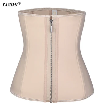 YAGIMI Women Cincher Latex 6 Steel Boned Corset Top Gothic Sauna Effect Zipper Heat Compress Slimming Waist Trainer Body Shaper 
YAGIMI Women Cincher Latex 6 Steel Boned Corset Top Gothic Sauna Effect Zipper Heat Compress Slimming Waist Trainer Body Shaper