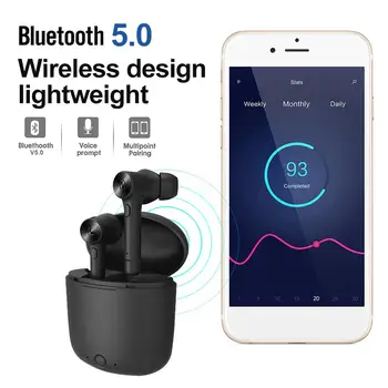 Hi Wireless Bluetooth 5.0 Headphones Stereo Sports Earphone Built-in Microphone Wireless Design/ Lightweight/ High Sound Quality
Hi Wireless Bluetooth 5.0 Headphones Stereo Sports Earphone Built-in Microphone Wireless Design/ Lightweight/ High Sound Quality