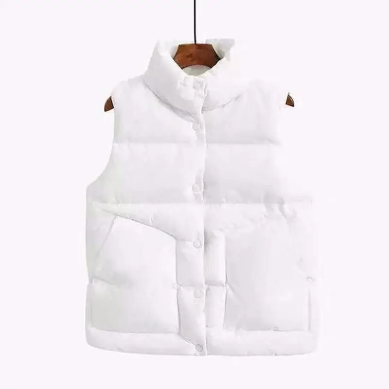 Waistcoat Women Vests New 2020 Sleeveless Jacket Women Clothing Short Slim Thickening Warm Vest Female Jackets Black White