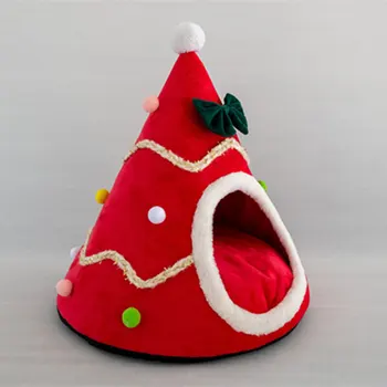Xmas Tree Shape Pet Dog Cat Cave Sleeping Bed Half Closed Warm Soft Winter Cats Dog Cage Bed Xmas Gift
Xmas Tree Shape Pet Dog Cat Cave Sleeping Bed Half Closed Warm Soft Winter Cats Dog Cage Bed Xmas Gift