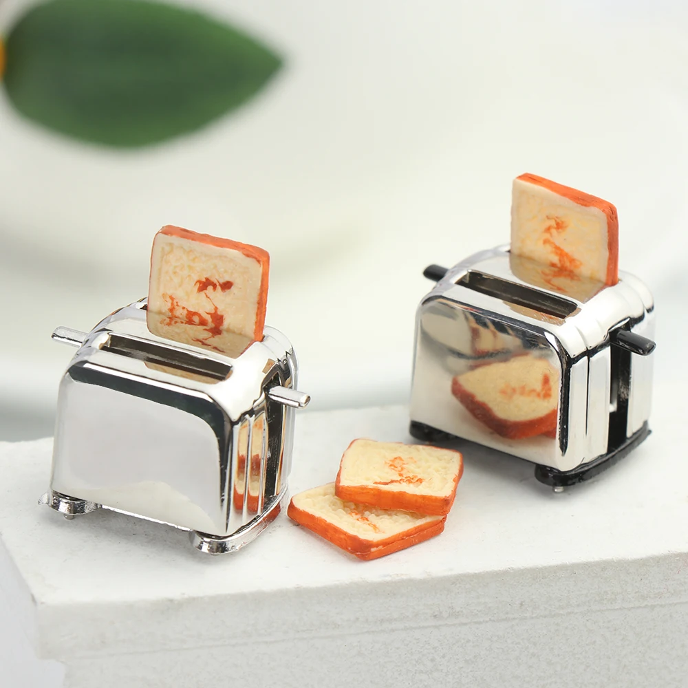 Cute Simulation Miniature Toaster Toast Machine With 2 Pcs Bread Dollhouse Decorations Mini Kitchen Toy Doll House Accessories
Cute Simulation Miniature Toaster Toast Machine With 2 Pcs Bread Dollhouse Decorations Mini Kitchen Toy Doll House Accessories