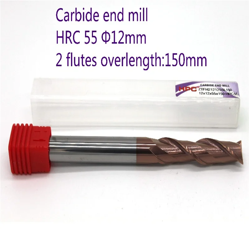 router bit 12*12*150 with 2 flutes flat end mill HRC55 carbide CNC milling machine tool parts mills cutter | Инструменты