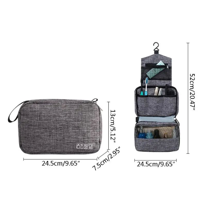 Travel Toiletry Bag Lightweight Hanging Cosmetics Organizer with Hook Makeup Pouch Shower for Women and Men
Travel Toiletry Bag Lightweight Hanging Cosmetics Organizer with Hook Makeup Pouch Shower for Women and Men