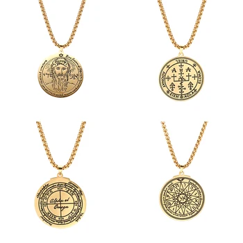 EUEAVAN 5pcs/lot RAPHAEL SAMAEL Key of Solomon Star of David Stainless Steel Necklace Roundness Necklace Women Men Pendant
EUEAVAN 5pcs/lot RAPHAEL SAMAEL Key of Solomon Star of David Stainless Steel Necklace Roundness Necklace Women Men Pendant