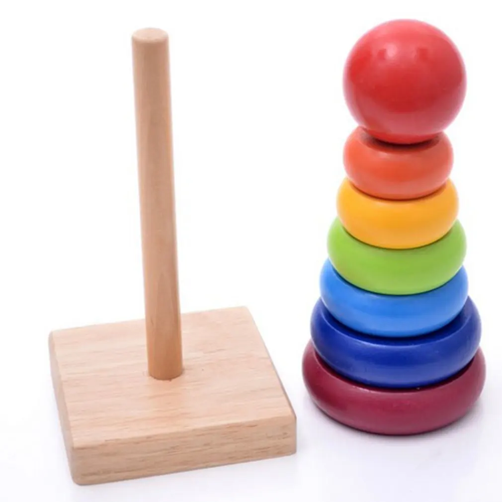 Wooden Rainbow Tower Lapped Rings Chromatic Water-based Paint Bauble Building Blocks Educational Toys For Children
Wooden Rainbow Tower Lapped Rings Chromatic Water-based Paint Bauble Building Blocks Educational Toys For Children