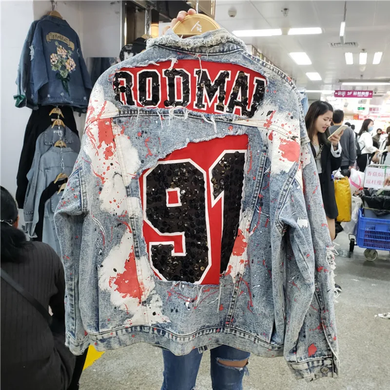 DEAT 2019 Summer Autumn Single Breasted Button Light Cotton Denim Loose Long Sleeve Sequins Jacket Women Free Size Coat MF751
DEAT 2019 Summer Autumn Single Breasted Button Light Cotton Denim Loose Long Sleeve Sequins Jacket Women Free Size Coat MF751