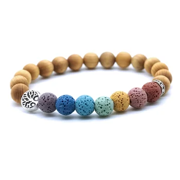 Wooden Beads Tree of Life 7 Chakras 8mm Colorful Lava Stone Aromatherapy Essential Oil Diffuser Bracelet Yoga Women Men Jewelry
Wooden Beads Tree of Life 7 Chakras 8mm Colorful Lava Stone Aromatherapy Essential Oil Diffuser Bracelet Yoga Women Men Jewelry