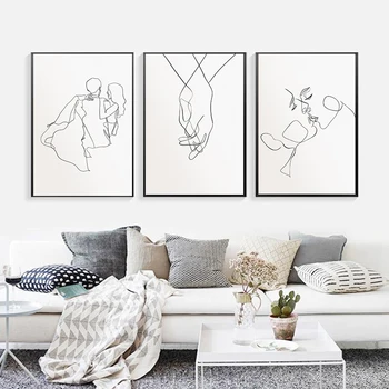 Kiss Line Couple Drawing Canvas Poster Nordic Decoration Picture Wall Art Print Painting Holding Hands Scandinavian Home Decor
Kiss Line Couple Drawing Canvas Poster Nordic Decoration Picture Wall Art Print Painting Holding Hands Scandinavian Home Decor