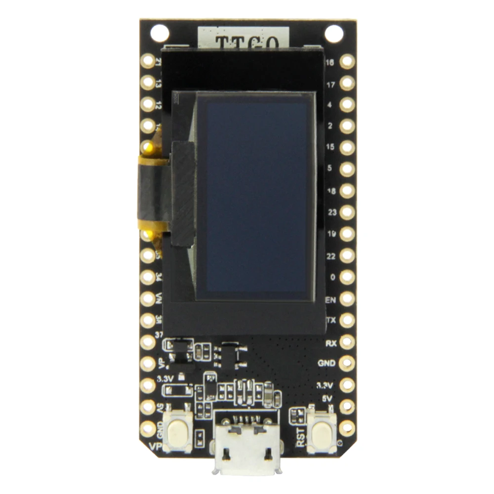 TTGO LORA V1.3 868Mhz ESP32 Chip SX1276 Module 0.96 Inch OLED Screen WIFI And Bluetooth Development Board
TTGO LORA V1.3 868Mhz ESP32 Chip SX1276 Module 0.96 Inch OLED Screen WIFI And Bluetooth Development Board