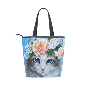 Women Cat prints Shopping Bag Female Canvas Cloth Shoulder Bag Environmental Storage Handbag Reusable Foldable Eco Grocery Totes
Women Cat prints Shopping Bag Female Canvas Cloth Shoulder Bag Environmental Storage Handbag Reusable Foldable Eco Grocery Totes