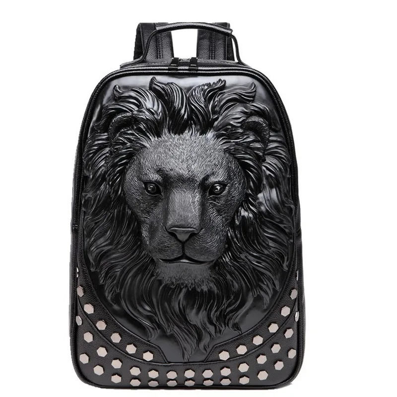 Backpack for Men Simple Schoolbag Fashion Campus Personalized Rivet Creative Lion Backpack
Backpack for Men Simple Schoolbag Fashion Campus Personalized Rivet Creative Lion Backpack