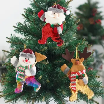 3pcs/set Christmas Tree Decorations Sequin Santa Claus Snowman Elk Pendant Ornaments Hanging Doll Kids Gift 
3pcs/set Christmas Tree Decorations Sequin Santa Claus Snowman Elk Pendant Ornaments Hanging Doll Kids Gift