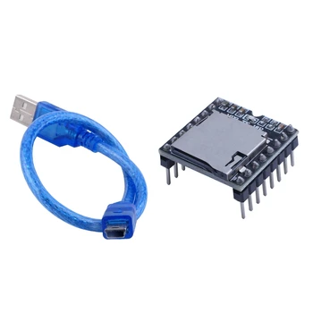 3Pcs Mini MP3 Player Module DFPlayer MP3-TF-16P Support MP3/WAV/WMA TF Card FAT16/32 with Simplified Output Speaker & 1Pcs Mini 
3Pcs Mini MP3 Player Module DFPlayer MP3-TF-16P Support MP3/WAV/WMA TF Card FAT16/32 with Simplified Output Speaker & 1Pcs Mini