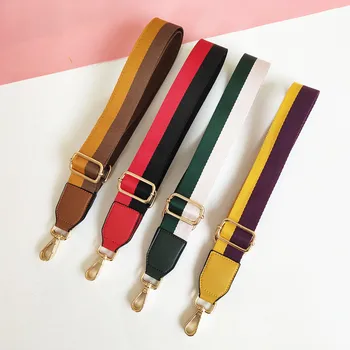 width 3.8cm two color matching colorful stripe canvas fabric bag belt DIY Single shoulder bag strap handle 80~130cm adjustable
width 3.8cm two color matching colorful stripe canvas fabric bag belt DIY Single shoulder bag strap handle 80~130cm adjustable