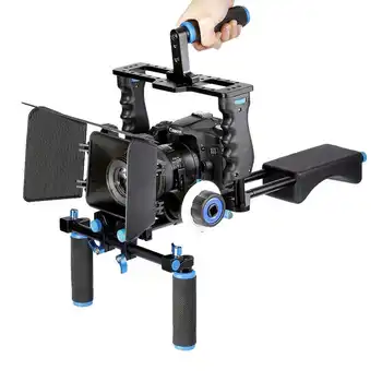 YELANGU Lightweight Camera Stabilizer Cage Kit with Top Handle Follow Focus Rods Shoulder Rig for Filmmaking Wedding Shooting
YELANGU Lightweight Camera Stabilizer Cage Kit with Top Handle Follow Focus Rods Shoulder Rig for Filmmaking Wedding Shooting