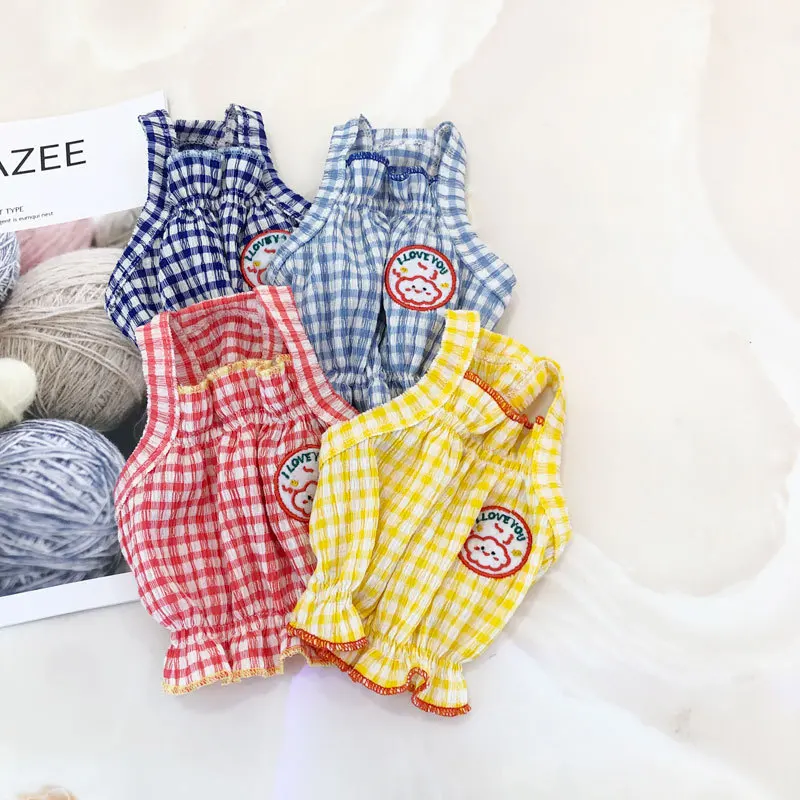 Ebrr Pet Clothes Plaid Elasticity Half-length Clothing Cute Cat Clothes French Bulldog Fat Dog Clothes
Ebrr Pet Clothes Plaid Elasticity Half-length Clothing Cute Cat Clothes French Bulldog Fat Dog Clothes