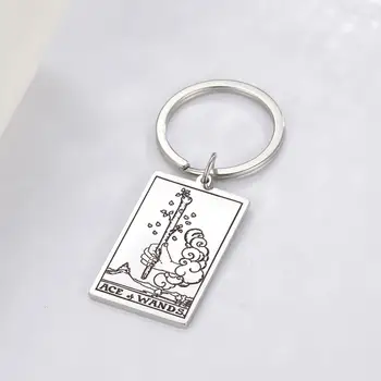 COOLTIME Stainless Steel Engraved Retro Wands Tarot Card Keychain Gold Silver Color Accessories Buckle Fashion Jewelry
COOLTIME Stainless Steel Engraved Retro Wands Tarot Card Keychain Gold Silver Color Accessories Buckle Fashion Jewelry