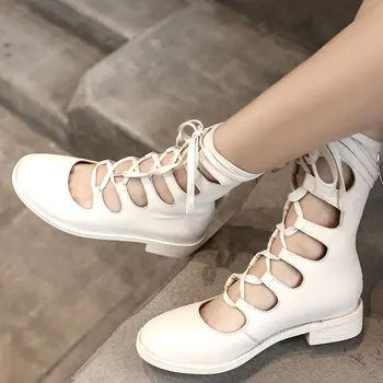 Brand Design Big size 43 100% Genuine Leather Leisure Spring Women Shoes Fashion cow skin Cross Shoelaces Summer Boots
Brand Design Big size 43 100% Genuine Leather Leisure Spring Women Shoes Fashion cow skin Cross Shoelaces Summer Boots