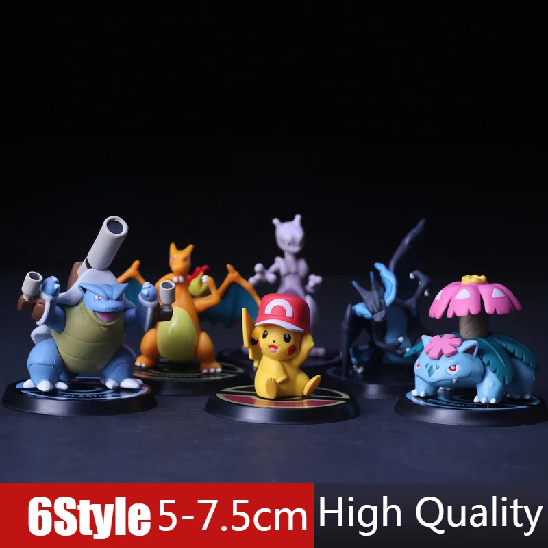 6pcs/set Pokemon Pikachu Mewtwo Charizard Venusaur Blastoise Anime Model Figure PVC Toys
6pcs/set Pokemon Pikachu Mewtwo Charizard Venusaur Blastoise Anime Model Figure PVC Toys