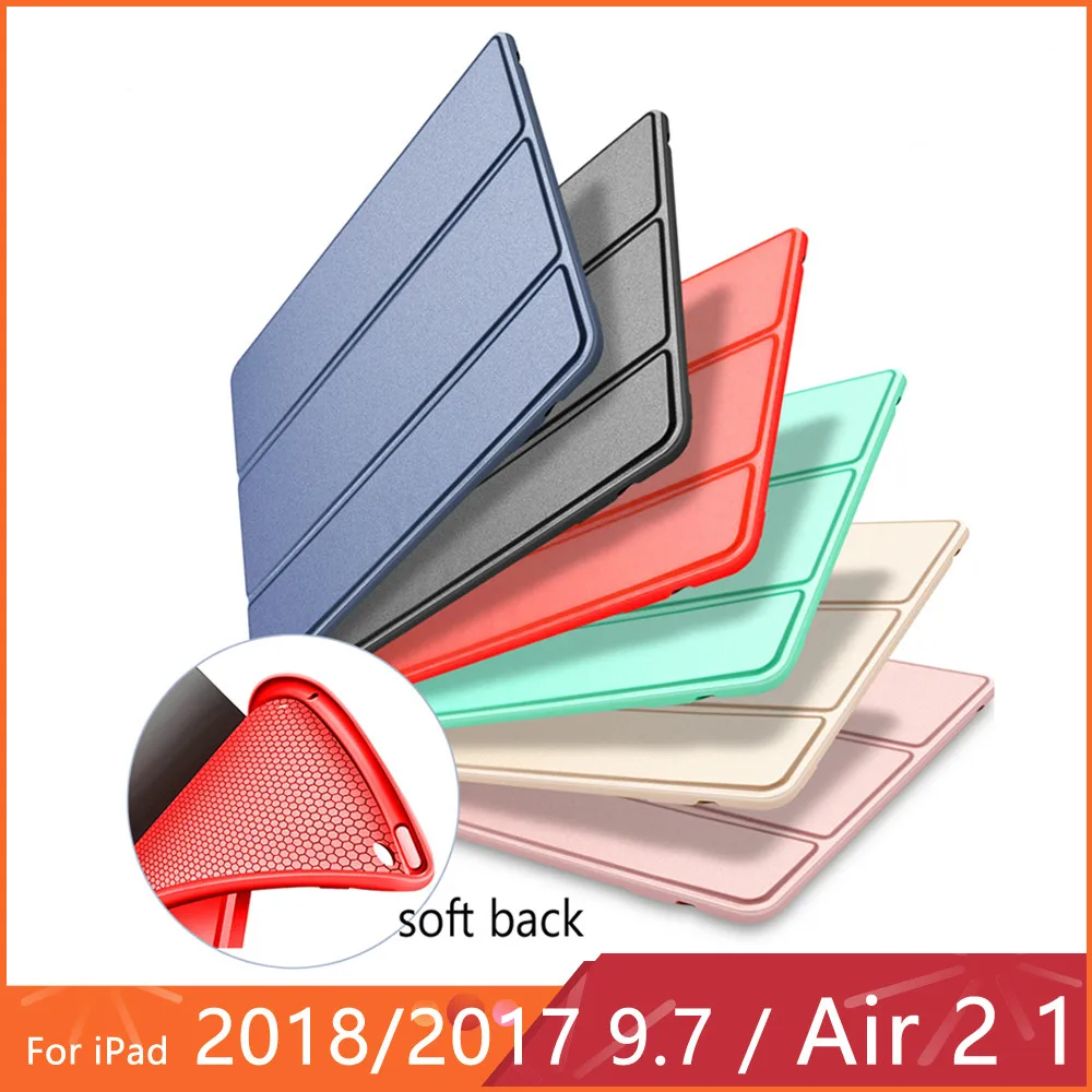 For iPad Air 2 Air 1 Case 2018 9.7 Funda Silicone Soft Back 2017 Pu Leather Smart Cover Case for iPad 2018 6th generation Case
For iPad Air 2 Air 1 Case 2018 9.7 Funda Silicone Soft Back 2017 Pu Leather Smart Cover Case for iPad 2018 6th generation Case
