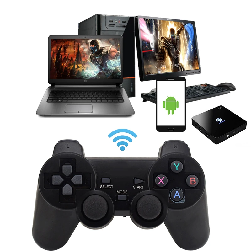 2.4G Wireless Game Controller Gamepad Joystick Joypad with OTG Converter For Xiaomi Android Smart Phone for PS3 PC Smart TV Box
2.4G Wireless Game Controller Gamepad Joystick Joypad with OTG Converter For Xiaomi Android Smart Phone for PS3 PC Smart TV Box