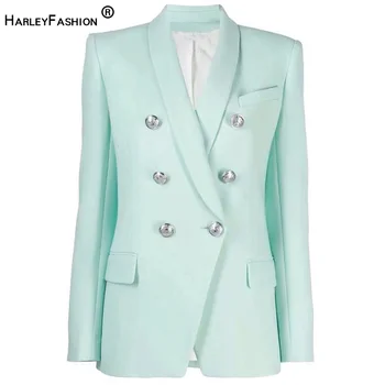 HarleyFashion Stunning Candy Color Women Fashion Blazer Silver Metal Buttons Shawl Collar High Street Stylish Mint Blazer Jakcet
HarleyFashion Stunning Candy Color Women Fashion Blazer Silver Metal Buttons Shawl Collar High Street Stylish Mint Blazer Jakcet