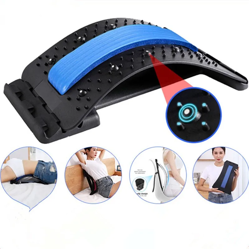 Multi Level Adjustable Back Massager Magnetic Therapy Equipment Stretcher  Waist Neck Fitness Lumbar Cervical Spine Support|Waist Massage Instrument|  - Asoof