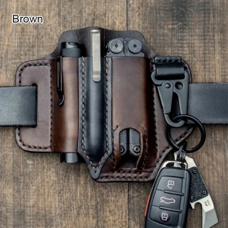 Multitool Leather Pocket Organizer Storage Waist Bag Multitool Leather Pocket Organizer Storage Waist Bag