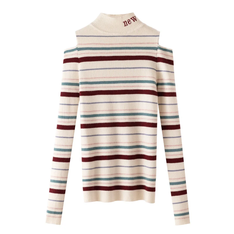 3 Colors Striped Off-shoulder Sweters Women Early Autumn Long-sleeved Body-tight Turtleneck Sweater Female Plus Size Knitted Top
3 Colors Striped Off-shoulder Sweters Women Early Autumn Long-sleeved Body-tight Turtleneck Sweater Female Plus Size Knitted Top