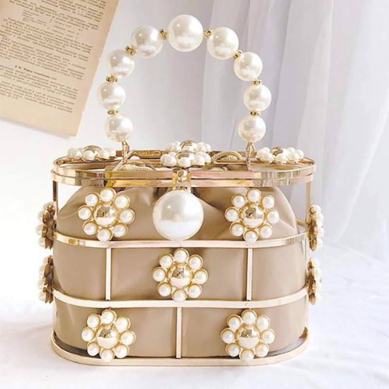Elegant Bucket Shape Pearl Chain Top-Handle Designer Women's Pouch Dinner Evening Clutches Fashion Lady Shoulder Phone Handbag
Elegant Bucket Shape Pearl Chain Top-Handle Designer Women's Pouch Dinner Evening Clutches Fashion Lady Shoulder Phone Handbag
