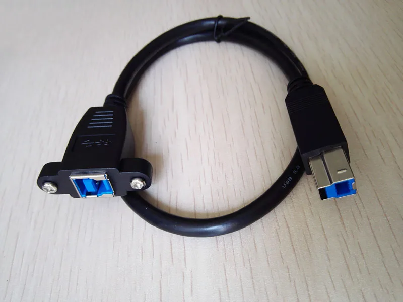Screw Lock Panel Mount USB 3.0 USB3.0 Type B Male to Female m/f Extension Printer HDD Enclosure Cable Cord Black Shielding 50cm
Screw Lock Panel Mount USB 3.0 USB3.0 Type B Male to Female m/f Extension Printer HDD Enclosure Cable Cord Black Shielding 50cm